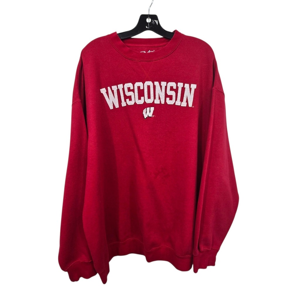 Vintage Old Varsity UW Wisconsin Crew Sweatshirt Women XXL Red Badgers Pullover